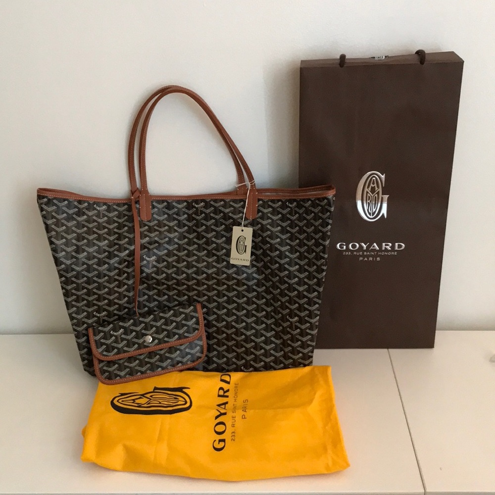 Goyard St Louis NEW classic chevron GM tote+purse